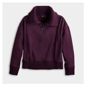 Vera Wang Women's Purple Zip-Up Sweater
